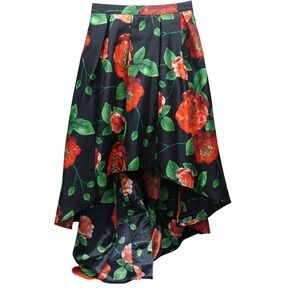 My Michelle Skirt Floral Poppy High Low Women S Black